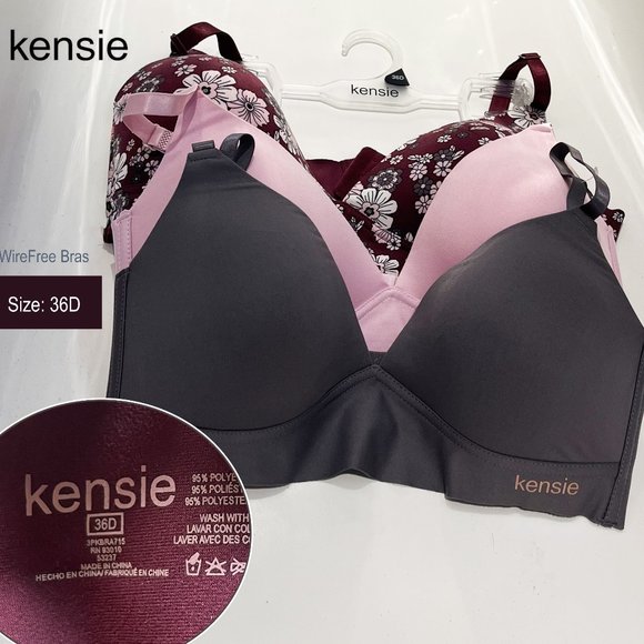 Kensie: NWOT Wireless Padded Bras (x3) - Picture 1 of 13